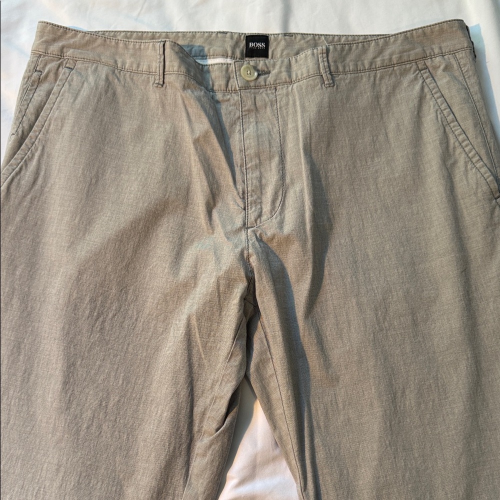 Boss Men's Light Grey Chinos